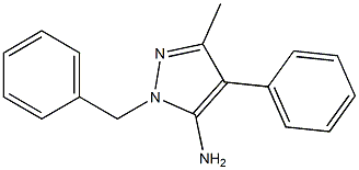 1-benzyl-3-methyl-4-phenyl-1H-pyrazol-5-ylamine Structure