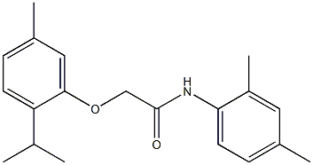 N-(2,4-dimethylphenyl)-2-(2-isopropyl-5-methylphenoxy)acetamide 구조식 이미지