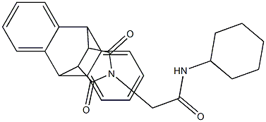 N-cyclohexyl-2-(16,18-dioxo-17-azapentacyclo[6.6.5.0~2,7~.0~9,14~.0~15,19~]nonadeca-2,4,6,9,11,13-hexaen-17-yl)acetamide 구조식 이미지