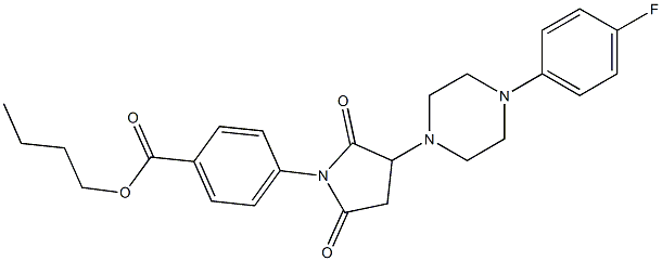 butyl 4-{3-[4-(4-fluorophenyl)-1-piperazinyl]-2,5-dioxo-1-pyrrolidinyl}benzoate 구조식 이미지