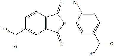 2-(5-carboxy-2-chlorophenyl)-1,3-dioxo-5-isoindolinecarboxylic acid Structure