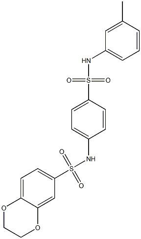 N-[4-(3-toluidinosulfonyl)phenyl]-2,3-dihydro-1,4-benzodioxine-6-sulfonamide Structure