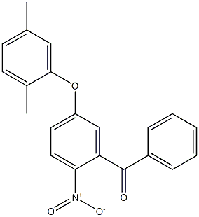 {5-(2,5-dimethylphenoxy)-2-nitrophenyl}(phenyl)methanone Structure