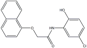 N-(5-chloro-2-hydroxyphenyl)-2-(1-naphthyloxy)acetamide 구조식 이미지