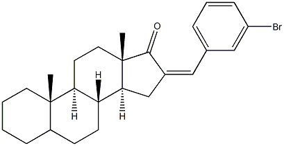 16-(3-bromobenzylidene)androstan-17-one Structure