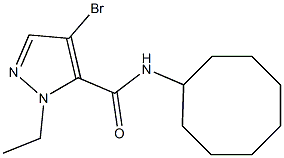 4-bromo-N-cyclooctyl-1-ethyl-1H-pyrazole-5-carboxamide Structure