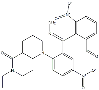 N,N-diethyl-1-[4-nitro-2-(2-{3-nitrobenzoyl}carbohydrazonoyl)phenyl]-3-piperidinecarboxamide Structure