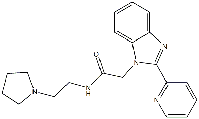 2-[2-(2-pyridinyl)-1H-benzimidazol-1-yl]-N-[2-(1-pyrrolidinyl)ethyl]acetamide Structure