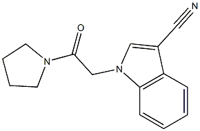 1-(2-oxo-2-pyrrolidin-1-ylethyl)-1H-indole-3-carbonitrile Structure