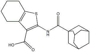 2-[(1-adamantylcarbonyl)amino]-4,5,6,7-tetrahydro-1-benzothiophene-3-carboxylic acid 구조식 이미지
