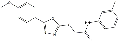 2-{[5-(4-methoxyphenyl)-1,3,4-oxadiazol-2-yl]sulfanyl}-N-(3-methylphenyl)acetamide 구조식 이미지