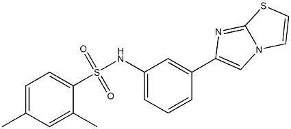 N-(3-imidazo[2,1-b][1,3]thiazol-6-ylphenyl)-2,4-dimethylbenzenesulfonamide Structure