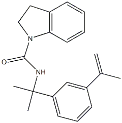 N-[1-(3-isopropenylphenyl)-1-methylethyl]indoline-1-carboxamide 구조식 이미지