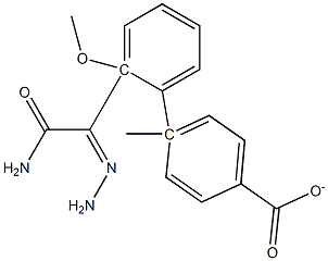 4-[2-(aminocarbonyl)carbohydrazonoyl]-2-methoxyphenyl 4-methylbenzoate 구조식 이미지