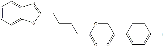 2-(4-fluorophenyl)-2-oxoethyl 5-(1,3-benzothiazol-2-yl)pentanoate Structure