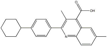 2-(4-cyclohexylphenyl)-3,6-dimethyl-4-quinolinecarboxylic acid Structure