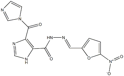 N'-({5-nitro-2-furyl}methylene)-4-(1H-imidazol-1-ylcarbonyl)-1H-imidazole-5-carbohydrazide Structure