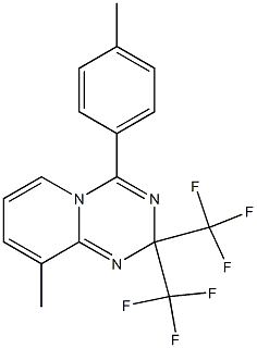 9-methyl-4-(4-methylphenyl)-2,2-bis(trifluoromethyl)-2H-pyrido[1,2-a][1,3,5]triazine Structure