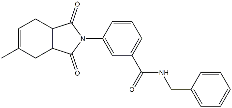 N-benzyl-3-(5-methyl-1,3-dioxo-1,3,3a,4,7,7a-hexahydro-2H-isoindol-2-yl)benzamide Structure