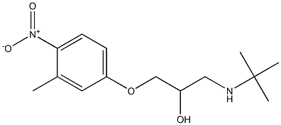 1-(tert-butylamino)-3-{4-nitro-3-methylphenoxy}-2-propanol Structure