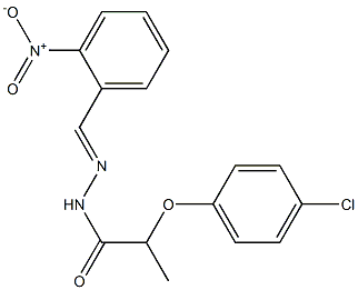 2-(4-chlorophenoxy)-N'-{2-nitrobenzylidene}propanohydrazide Structure