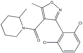 1-{[3-(2,6-dichlorophenyl)-5-methyl-4-isoxazolyl]carbonyl}-2-methylpiperidine 구조식 이미지