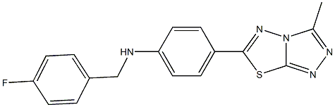 N-(4-fluorobenzyl)-N-[4-(3-methyl[1,2,4]triazolo[3,4-b][1,3,4]thiadiazol-6-yl)phenyl]amine 구조식 이미지