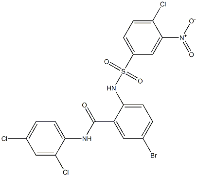 5-bromo-2-[({4-chloro-3-nitrophenyl}sulfonyl)amino]-N-(2,4-dichlorophenyl)benzamide Structure