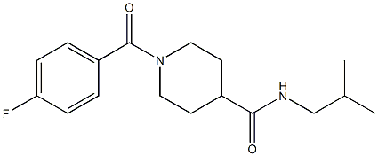 1-(4-fluorobenzoyl)-N-isobutyl-4-piperidinecarboxamide Structure