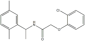 2-(2-chlorophenoxy)-N-[1-(2,5-dimethylphenyl)ethyl]acetamide Structure