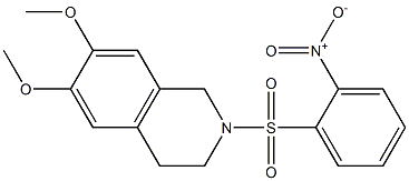 2-({2-nitrophenyl}sulfonyl)-6,7-dimethoxy-1,2,3,4-tetrahydroisoquinoline 구조식 이미지