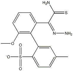 2-[2-(aminocarbothioyl)carbohydrazonoyl]-6-methoxyphenyl 4-methylbenzenesulfonate Structure