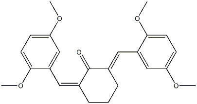 2,6-bis(2,5-dimethoxybenzylidene)cyclohexanone Structure