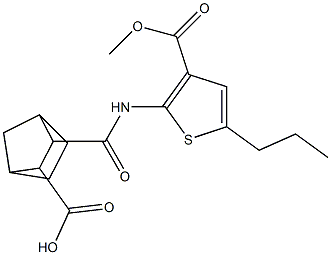 3-({[3-(methoxycarbonyl)-5-propylthien-2-yl]amino}carbonyl)bicyclo[2.2.1]heptane-2-carboxylic acid 구조식 이미지