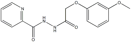 2-(3-methoxyphenoxy)-N'-(2-pyridinylcarbonyl)acetohydrazide 구조식 이미지