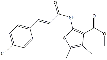 methyl 2-{[3-(4-chlorophenyl)acryloyl]amino}-4,5-dimethyl-3-thiophenecarboxylate 구조식 이미지