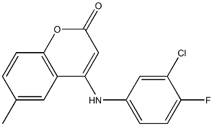 4-(3-chloro-4-fluoroanilino)-6-methyl-2H-chromen-2-one Structure