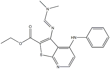 ethyl 4-anilino-3-{[(dimethylamino)methylene]amino}thieno[2,3-b]pyridine-2-carboxylate Structure