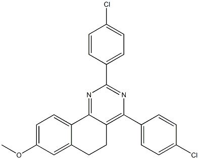 2,4-bis(4-chlorophenyl)-8-methoxy-5,6-dihydrobenzo[h]quinazoline Structure