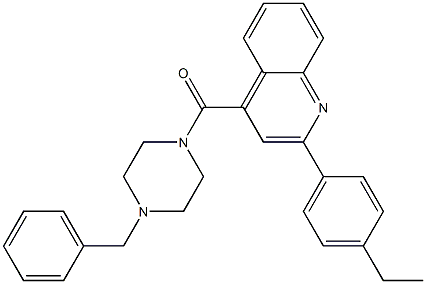 4-[(4-benzylpiperazin-1-yl)carbonyl]-2-(4-ethylphenyl)quinoline 구조식 이미지