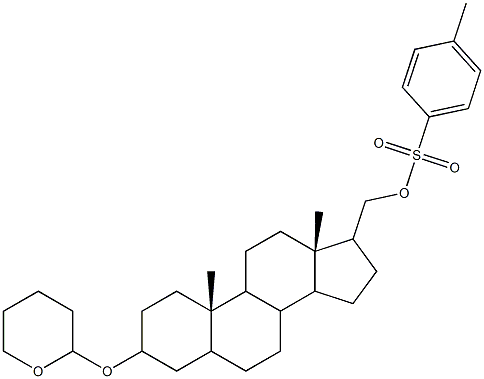 [3-(tetrahydro-2H-pyran-2-yloxy)androstan-17-yl]methyl 4-methylbenzenesulfonate Structure