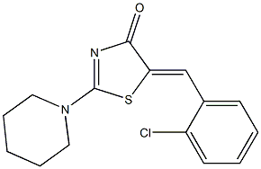5-(2-chlorobenzylidene)-2-(1-piperidinyl)-1,3-thiazol-4(5H)-one 구조식 이미지