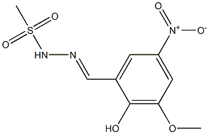 N'-{2-hydroxy-5-nitro-3-methoxybenzylidene}methanesulfonohydrazide Structure