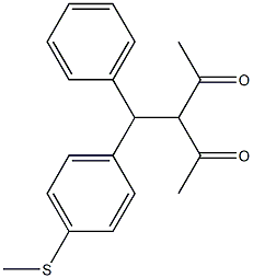 3-[[4-(methylsulfanyl)phenyl](phenyl)methyl]-2,4-pentanedione 구조식 이미지