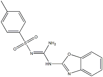 N-[amino(1,3-benzoxazol-2-ylamino)methylene]-4-methylbenzenesulfonamide 구조식 이미지