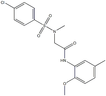2-[[(4-chlorophenyl)sulfonyl](methyl)amino]-N-(2-methoxy-5-methylphenyl)acetamide 구조식 이미지