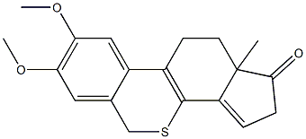 7,8-dimethoxy-11a-methyl-2,10,11,11a-tetrahydrobenzo[c]cyclopenta[h]thiochromen-1(5H)-one Structure