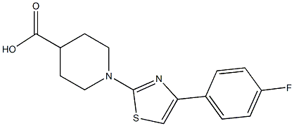 1-[4-(4-fluorophenyl)-1,3-thiazol-2-yl]-4-piperidinecarboxylic acid 구조식 이미지