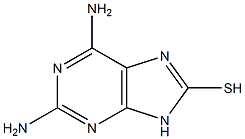 2,6-diamino-9H-purin-8-yl hydrosulfide 구조식 이미지