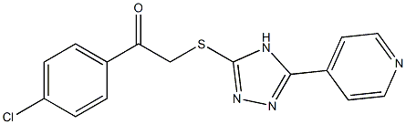 1-(4-chlorophenyl)-2-{[5-(4-pyridinyl)-4H-1,2,4-triazol-3-yl]sulfanyl}ethanone Structure